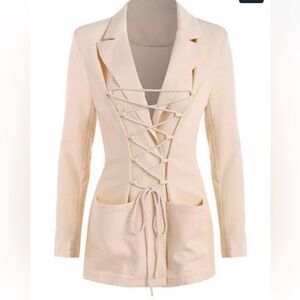 Lace Up Blazer